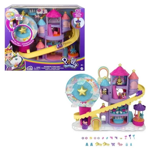Polly pocket rainbow fun theme park kids big deluxe fun play set